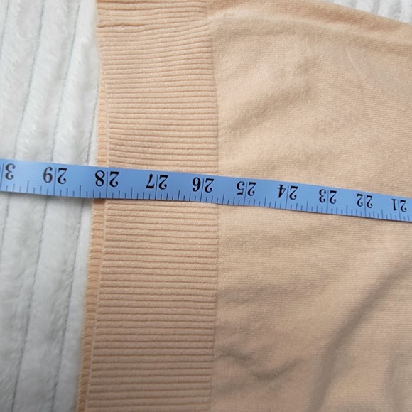 MLANM Beige Mock Neck Sweater L Lightweight Knit Long Sleeve Pullover NWT Luxury - Picture 7 of 9